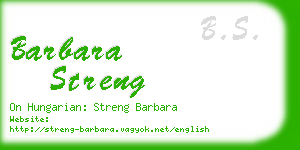 barbara streng business card